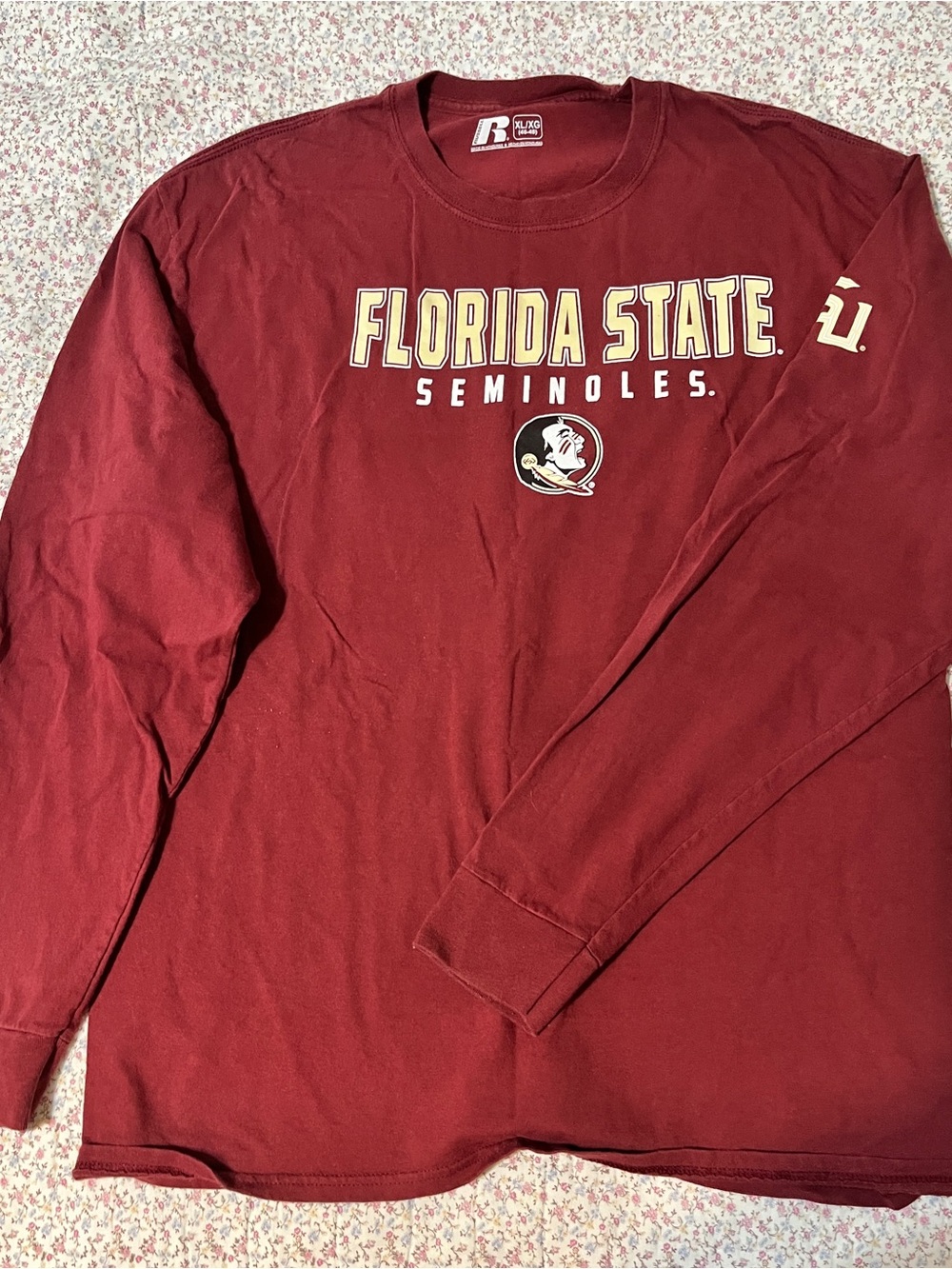 Russell Athletic Maroon Florida State Seminoles Long Sleeve Shirt. XL